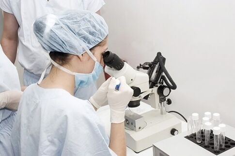 Conducting the diagnosis of prostatitis of a laboratory
